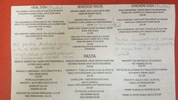 Napoli E Italiano menu