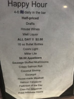 The Talk House menu