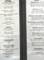 Beda's Biergarten menu