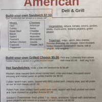 Lump's American Deli Grill menu