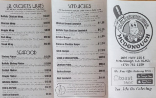 J.r. Crickets Mcdonough menu