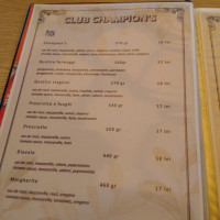 Champions Restaurant menu