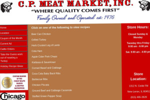 C.p. Meat Market Inc. menu
