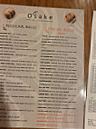 Osake Japanese And Sushi menu