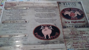 Black Eyed Pig Bbq menu