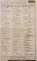 Catalyst Kitchen, Taproom, Patio, Brewing Co. menu