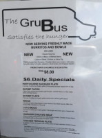 The Grubus menu