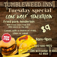 Tumbleweed Inn food