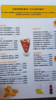 Loncheria La Guera menu