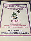 Island Cuisine menu