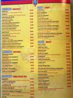 El Idolo menu