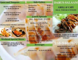 Darus Salaam Grill Coffee menu