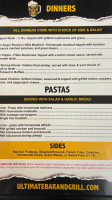 Ultimate Grill menu