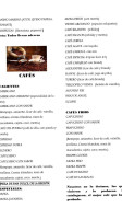 CAFETALES D MILETO menu