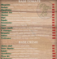 Pizza Kis menu