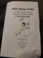 Mill Stop Cafe menu