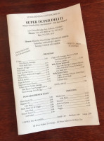 Super Duper Deli Ii menu