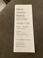 Mike's Country Market Nursery Landscaping menu