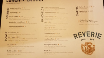 Reverie Cafe And menu