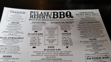 Pulaski Heights Barbecue menu