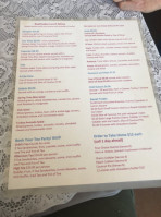 The Beatitudes Tea Room menu