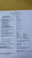 Kenny's menu