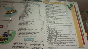 Andy Sons Importing Co menu