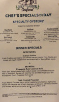 Deep Lagoon Seafood And Oyster House Fort Meyers menu