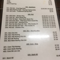 Pho Saigon Vietnamese Noodle Grill menu