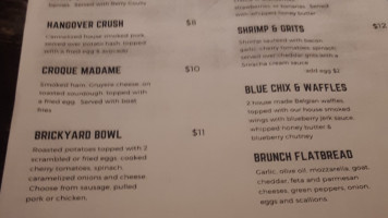 Brickyard Grill menu
