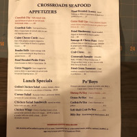 Crossroads Seafood menu