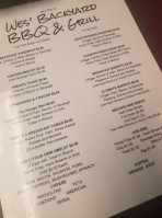 Wes' Backyard Bbq And Grill menu