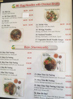 Vietnamese Sandwiches Noodles menu