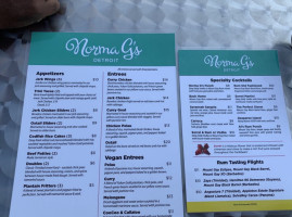 Norma G's menu
