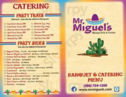 Mr Miguel's Mexican Grille Cantina menu
