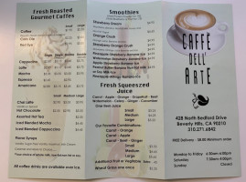 Caffe Dell'arte menu