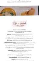 Life Is Sweet Bakery And Cafe menu