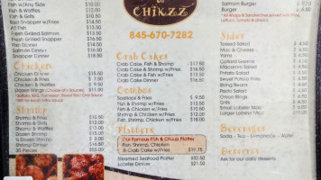 Fish Chikzz menu