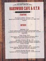 Hardwood Cafe menu