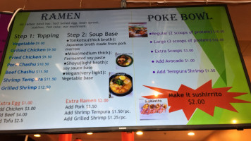 Ginza Ramen And Poke menu