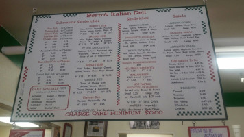 Berto's Deli Pasta Shoppe menu