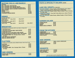 Lake Delicatessen menu