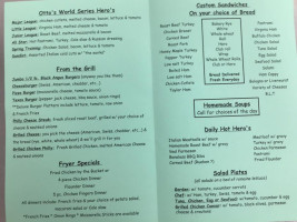 Otto's Deli menu