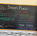 Steve’s Place menu