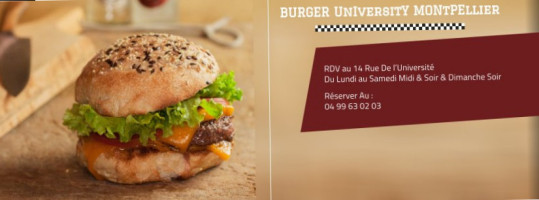 Burger University food