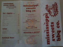 Mississippi Sweets menu