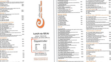 Curry Namnam Kristianstad menu