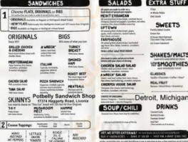 Potbelly Sandwich Shop menu