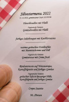 Restaurant Zum Sternen menu