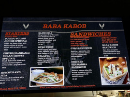 Baba Kabob menu
